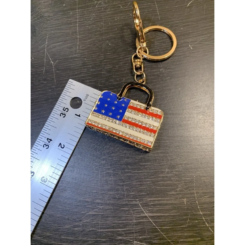 Bag‎ Charm Keychain – Luxury, American Flag, Queen, USA Bling Bag Charm Keychain